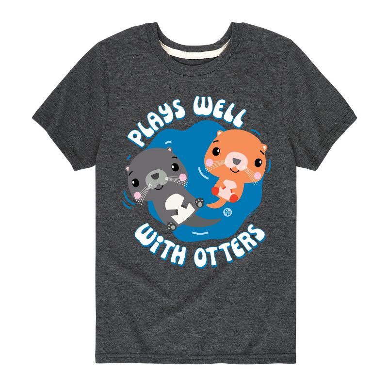 تي شيرت جرافيكي بأكمام قصيرة من فيشر برايس للأولاد - يُناسب ثعالب الماء