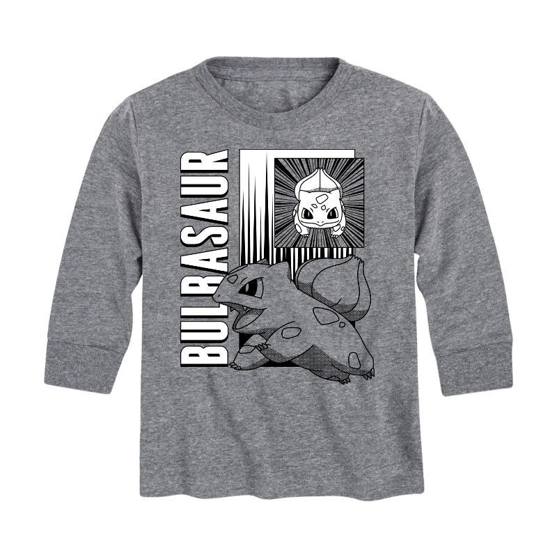 تي شيرت جرافيكي بأكمام طويلة للأولاد - بوكيمون - معركة أنمي بولباسور