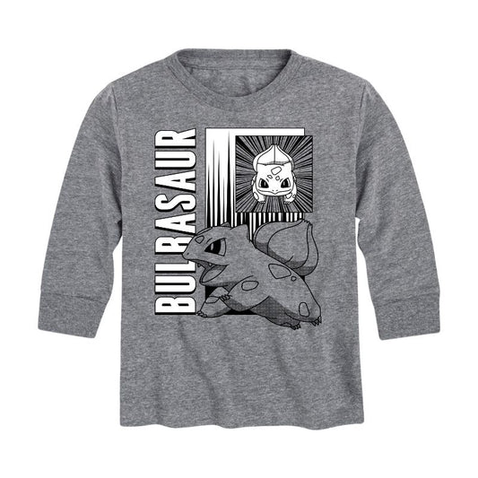 تي شيرت جرافيكي بأكمام طويلة للأولاد - بوكيمون - معركة أنمي بولباسور