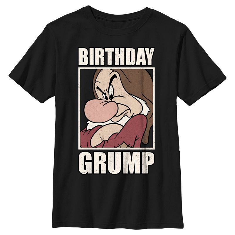 Boy's Snow White and the Seven Dwarves Birthday Grump T-Shirt