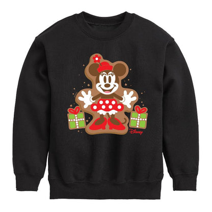 Boys' - Disney - Minnie Cookie Christmas Graphic Long Sleeve Fleece Sweatshirt