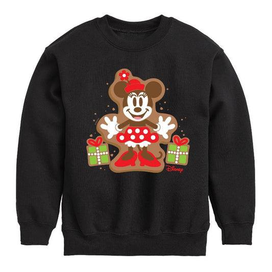 Boys' - Disney - Minnie Cookie Christmas Graphic Long Sleeve Fleece Sweatshirt