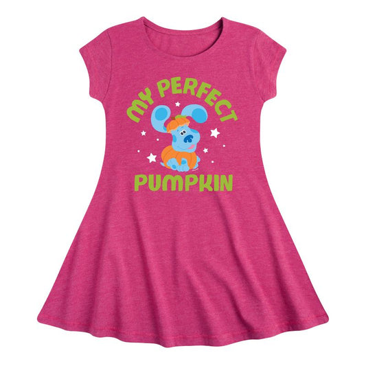 Girls' - Blue's Clues & You! - Mommy's Perfect Pumpkin Fit & Flair Cap Sleeve Dress