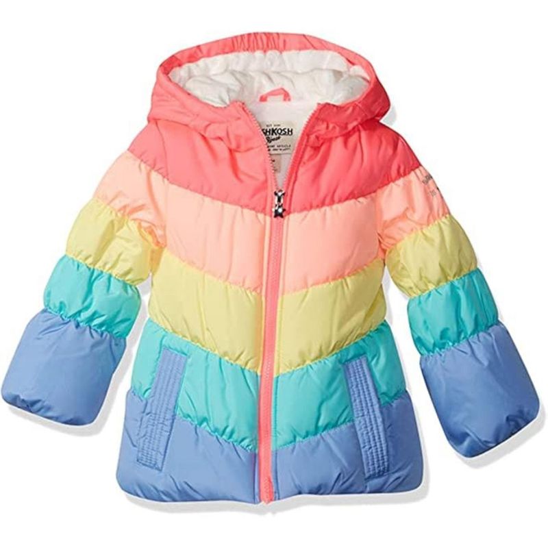 OshKosh B'Gosh Little/Big Girls' Perfect Heavyweight Color-Block Winter Coat