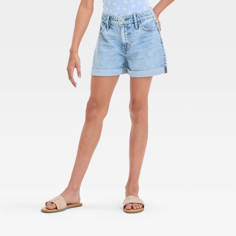 Girls' High Rise Jean Shorts - art class™