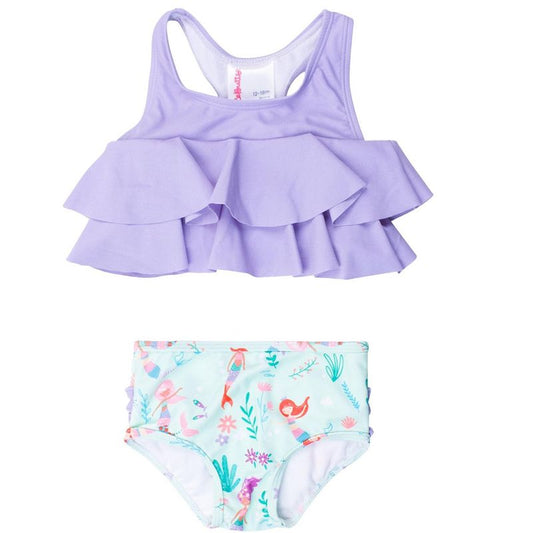 RuffleButts Baby Girls Flounce Bikini