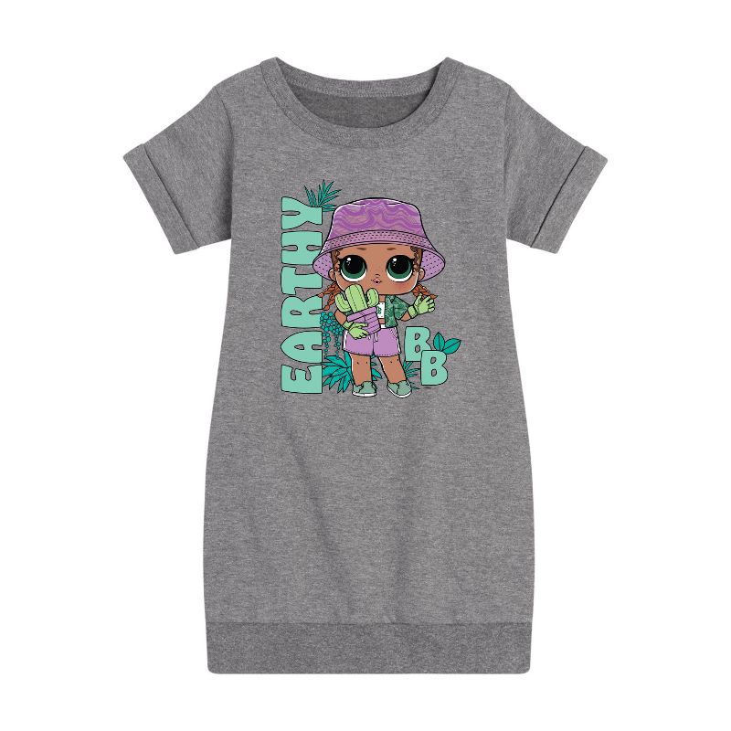 Girls' - LOL Surprise! - Earthy BB Graphic Short Sleeve Fleece Dress