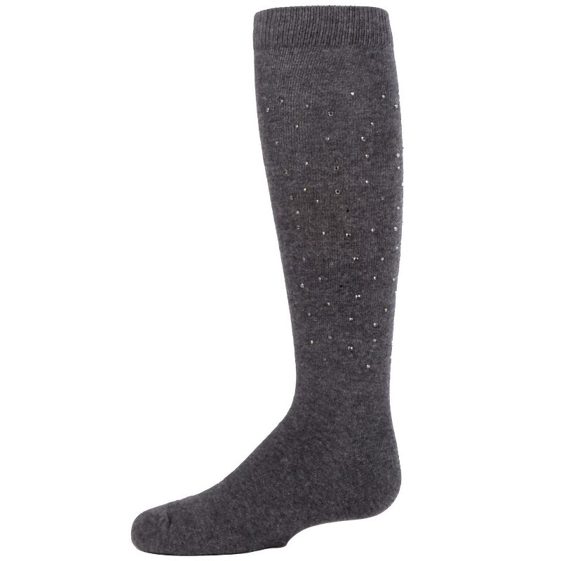 Memoi Jazzy Jeweled Girls Cotton Blend Knee Socks