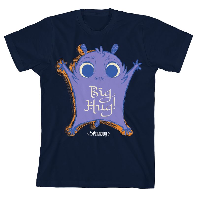 Spellbound Flink Big Hugs Youth Navy Crew Neck Short Sleeve T-shirt