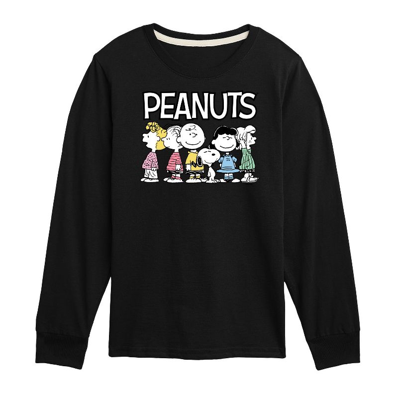 تي شيرت جرافيكي بأكمام طويلة مطبوع عليه Peanuts للأولاد - Peanuts Crew