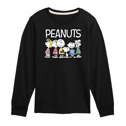 تي شيرت جرافيكي بأكمام طويلة مطبوع عليه Peanuts للأولاد - Peanuts Crew