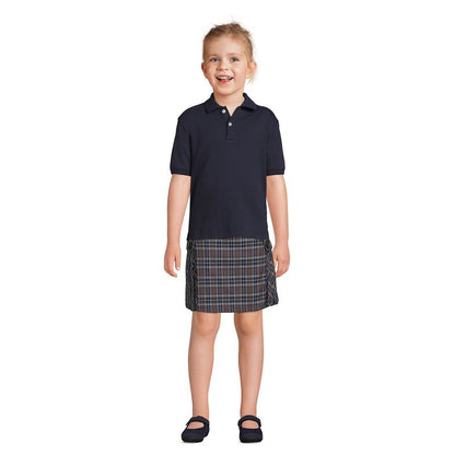 Lands' End School Uniform Kids Short Sleeve Interlock Polo Shirt