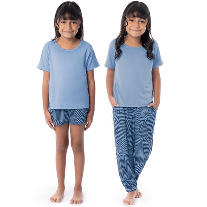 Fruit of the Loom Girls Loose Fit 3-Piece Pajama Set