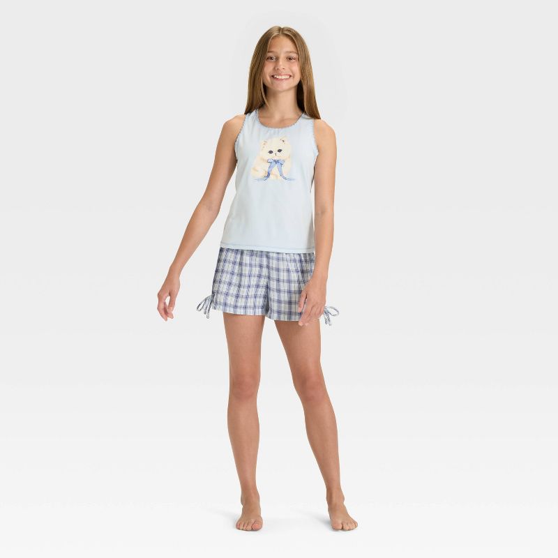 Girls' Graphic Tank Top and Shorts Pajama Set - art class™