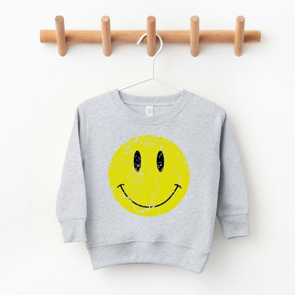 The Juniper Shop Distressed Smiley Face Toddler Graphic Sweatshirt