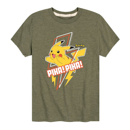 تي شيرت جرافيكي بأكمام قصيرة بتصميم صاعقة بيكاتشو للأولاد - بوكيمون