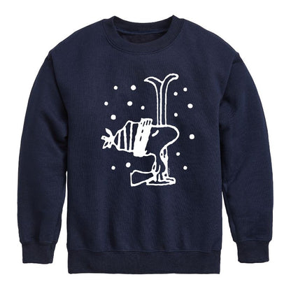 Boys' - Peanuts - Woodstock Snowfall Graphic Long Sleeve Fleece Sweatshirt