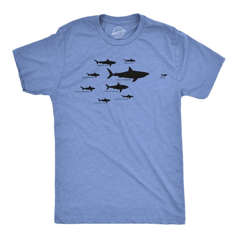Kids' Shark Hierarchy T Shirt Funny Youth Sharks Shirt I Love Sharks Tee - Crazy Dog Youth T Shirt