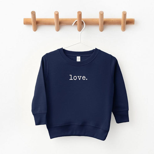 The Juniper Shop Embroidered Love Typewriter Toddler Graphic Sweatshirt