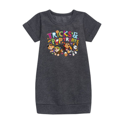 Girls' - Paw Patrol - Tricks and Pup Treats Graphic Short Sleeve Fleece Dress