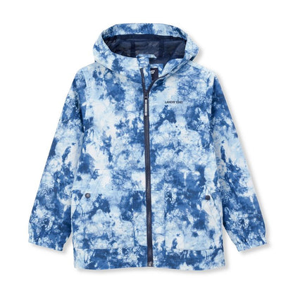 Lands' End Kids Water Resistant Hooded Slicker Rain Jacket