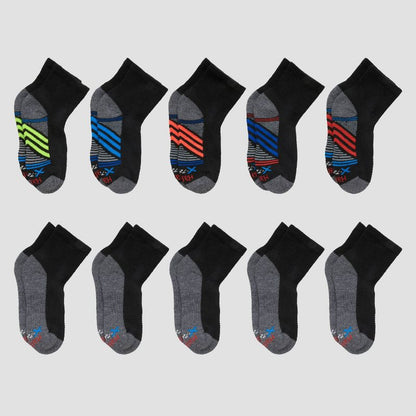 Hanes Boys' 10pk Premium Ankle Socks