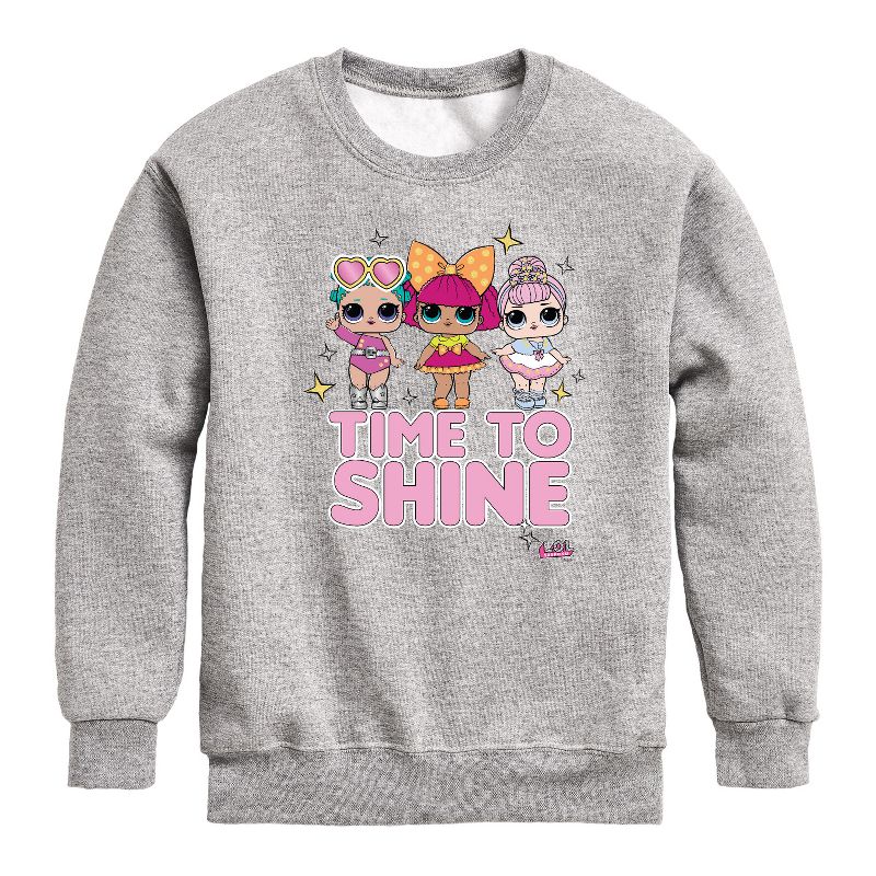 Boys' - LOL Surprise! - LOL Time To Shine Graphic Long Sleeve Fleece Sweatshirt