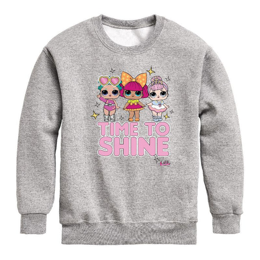 Boys' - LOL Surprise! - LOL Time To Shine Graphic Long Sleeve Fleece Sweatshirt