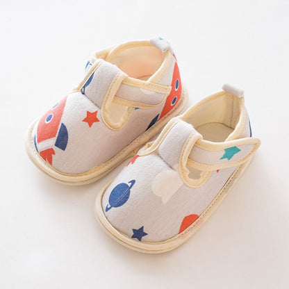 MyKids-USA Baby Cartoon Soft Antiskid Hook And Loop Baby/Toddler Shoes Low