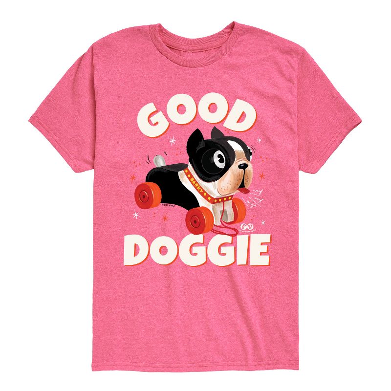 تي شيرت جرافيكي بأكمام قصيرة من فيشر برايس للأولاد، مطبوع عليه صورة كلب بوسطن تيرير جيد