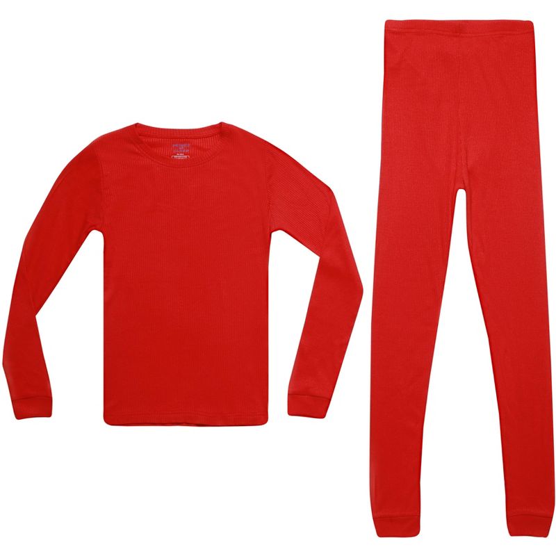 Prince Of Sleep Boys Solid Pajama Sets - Snug Fitting Ribbed PJ Tops & Bottoms for Boys
