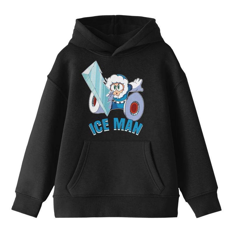 Mega Man Ice Man Character Youth Black Graphic Hoodie