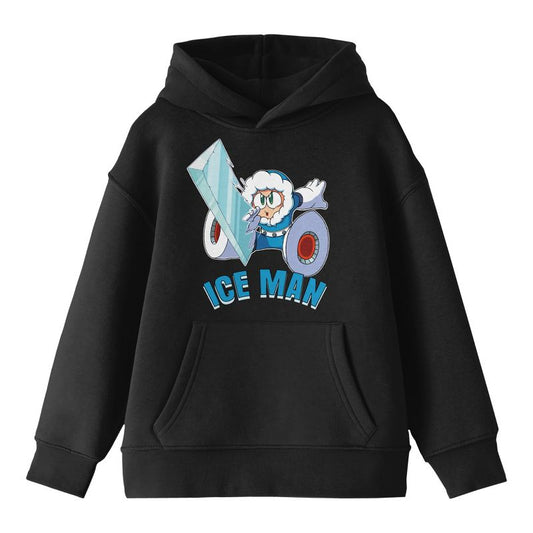 Mega Man Ice Man Character Youth Black Graphic Hoodie
