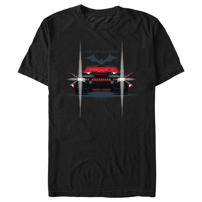 Boy's The Batman Batmobile Headlights I Am The Shadows T-Shirt