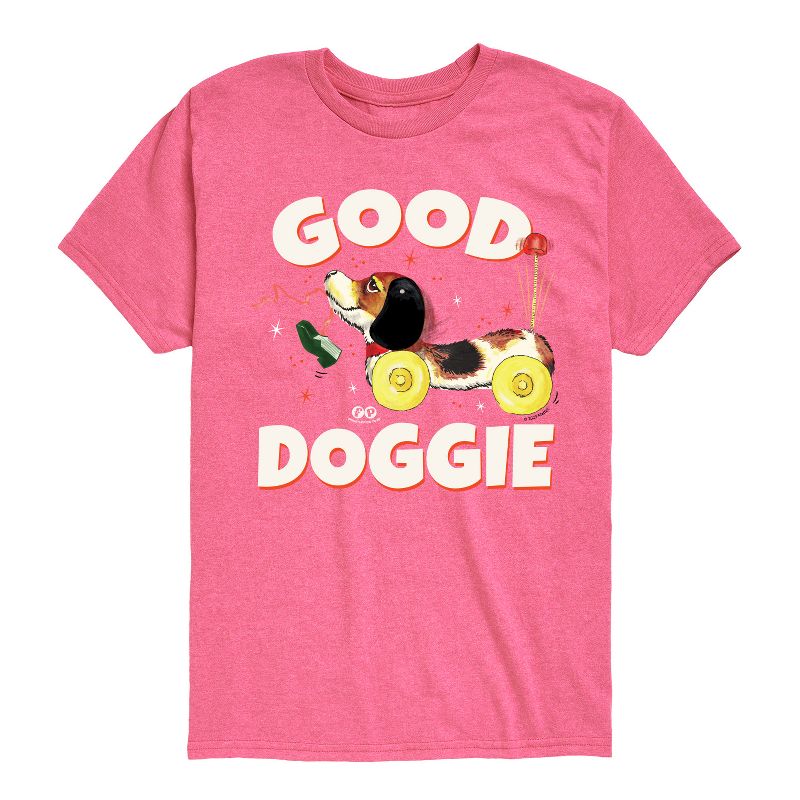 تي شيرت جرافيكي بأكمام قصيرة من فيشر برايس للأولاد، مطبوع عليه صورة كلب داشهند جيد