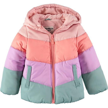 OshKosh B'Gosh Little Girls' Heavyweight Color-Block Winter Coats