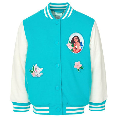 Disney Minnie Mouse Frozen Lilo & Stitch Moana Girls Varsity Bomber Jacket Little Kid to Big Kid