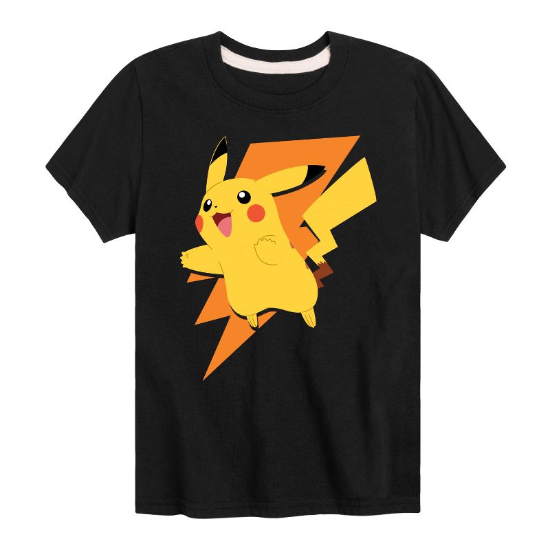 تي شيرت جرافيكي بأكمام قصيرة من بوكيمون - بيكاتشو ثاندر بولت للأولاد