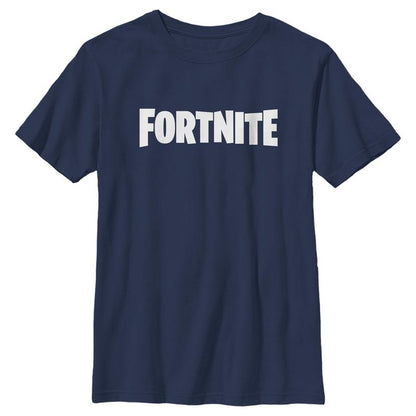 تي شيرت فورتنايت الكلاسيكي الأبيض للأولاد بشعار