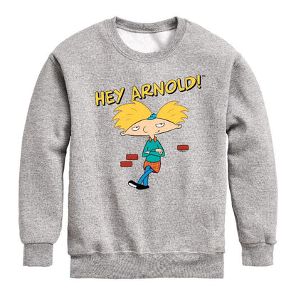 Boys' - Hey Arnold! - Cool Arnold Graphic Long Sleeve Fleece Sweatshirt