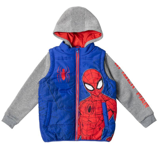 سترة Marvel Spider-Man بسحاب مقاس 2 من طفل صغير إلى طفل كبير