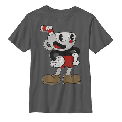 Boy's Cuphead Happy Pose T-Shirt