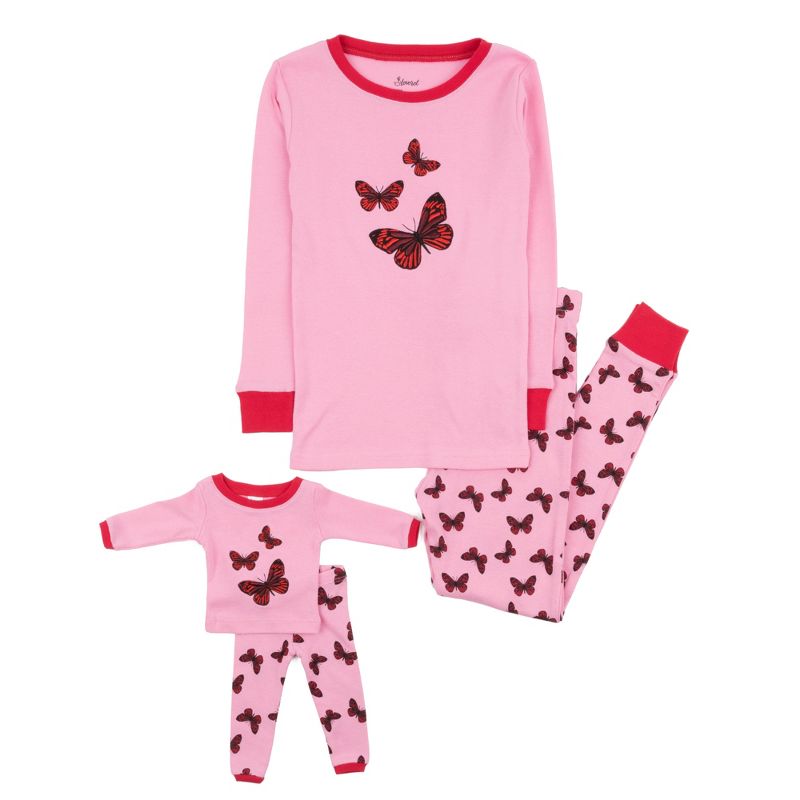 Leveret Girl and Doll Matching Cotton Pajamas - Classic Prints (Part 2)