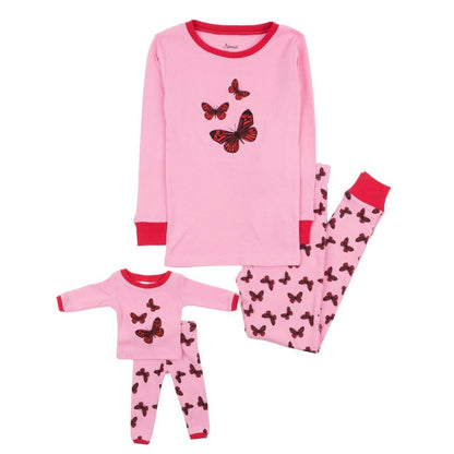 Leveret Girl and Doll Matching Cotton Pajamas - Classic Prints (Part 2)