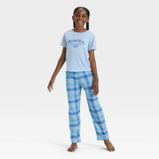 Girls' Short Sleeve Graphic T-Shirt and Pants Pajama Set - Cat & Jack™