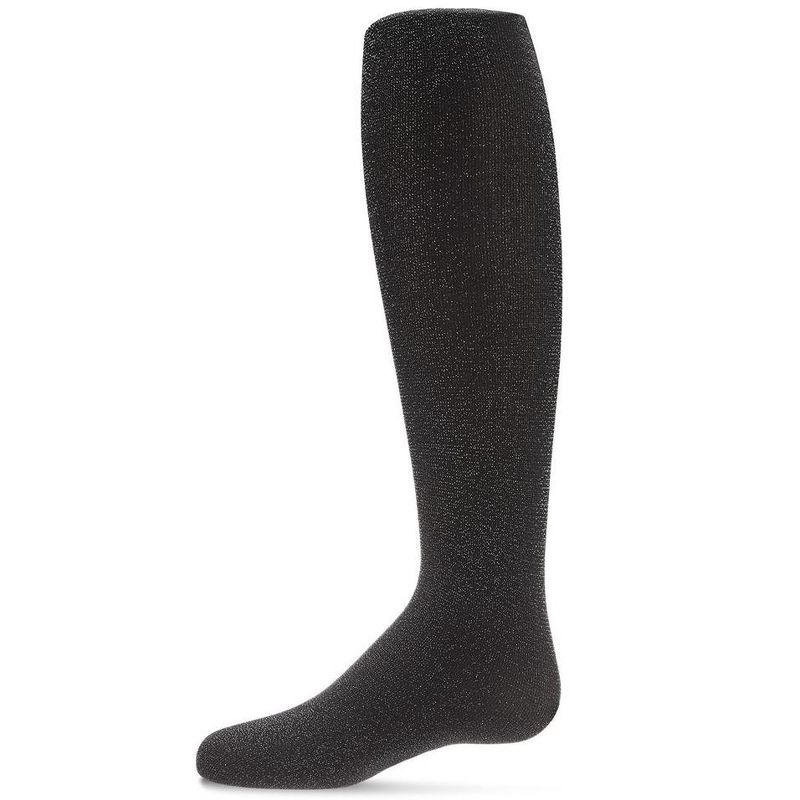 Memoi Girls' Metallic Shimmer Opaque Tights