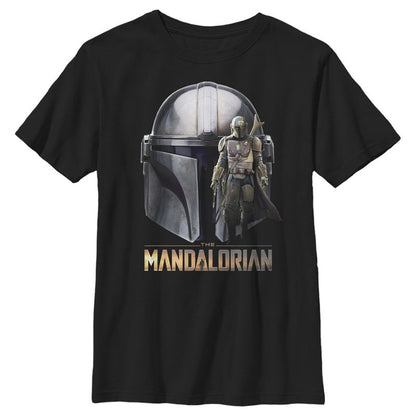 Boy's Star Wars: The Mandalorian Helmet Pose T-Shirt