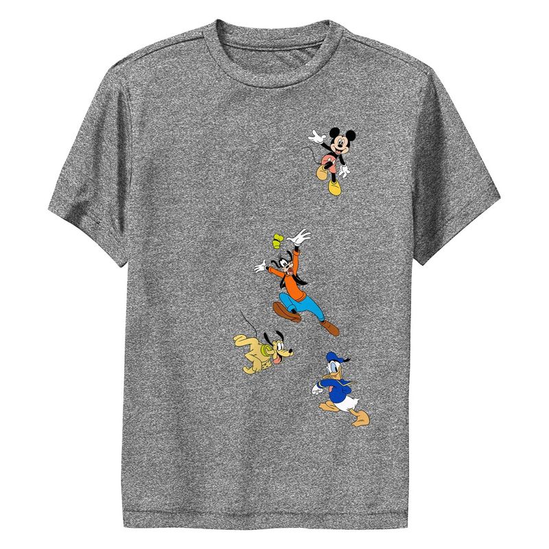 Boy's Mickey & Friends Tiled Crew Performance Tee