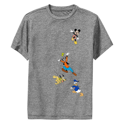 Boy's Mickey & Friends Tiled Crew Performance Tee