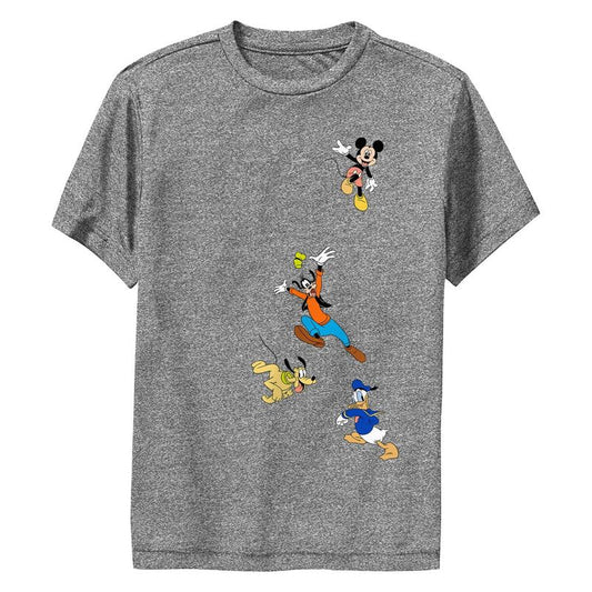 Boy's Mickey & Friends Tiled Crew Performance Tee